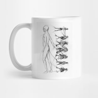 Pencil Sketch of Shadow People Mug